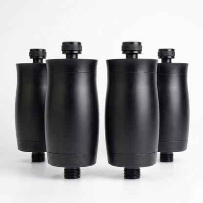 Black 15-stage Vitamin C shower filter for skin and hair 4 bundle - Vellise Australia