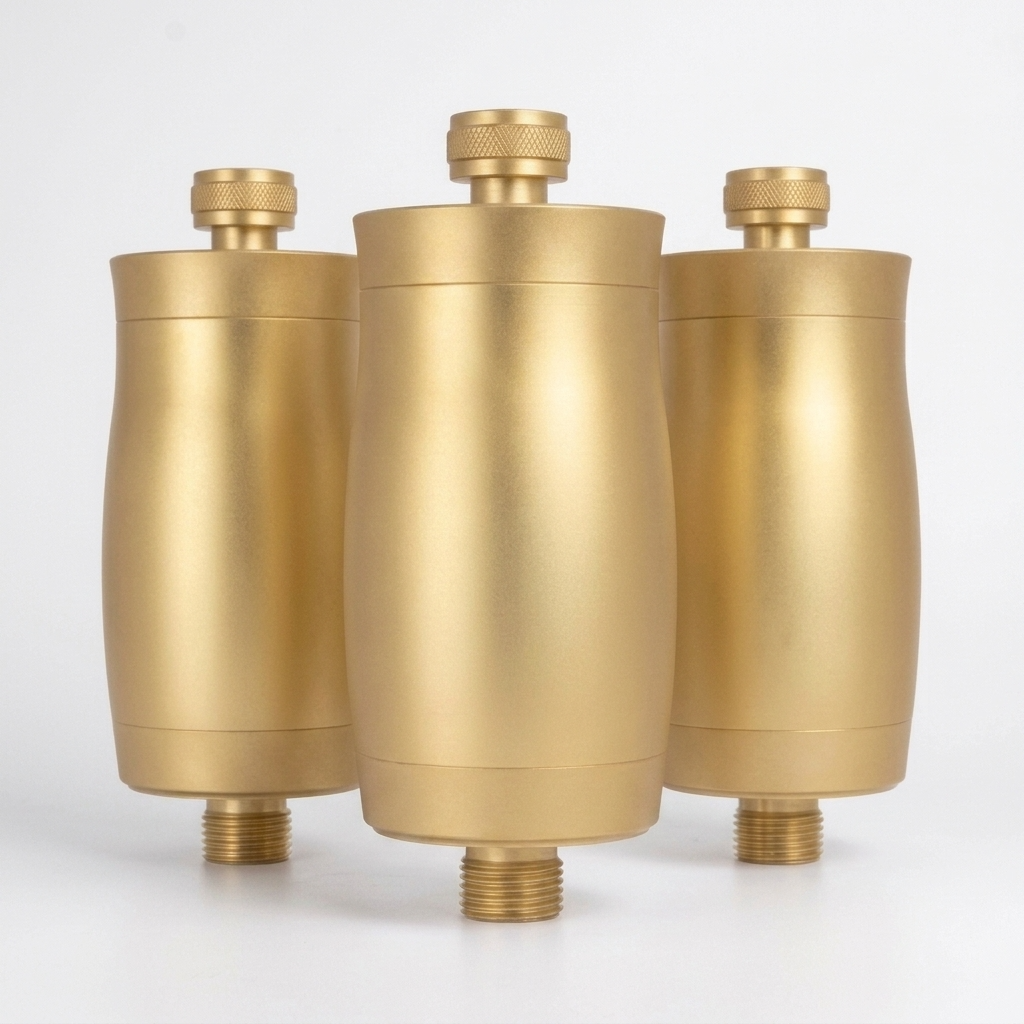 Gold 15-stage Vitamin C shower filter for skin and hair 3 bundle - Vellise Australia